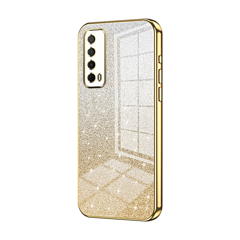 Huawei Enjoy 20 SE Glitter Powder Electroplated Gradient Phone Case – Fashionable & Luxurious with Anti-Fingerprint Coating, Shock-Absorption, and Lens Protection