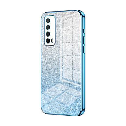 Huawei Enjoy 20 SE Glitter Powder Electroplated Gradient Phone Case – Fashionable & Luxurious with Anti-Fingerprint Coating, Shock-Absorption, and Lens Protection