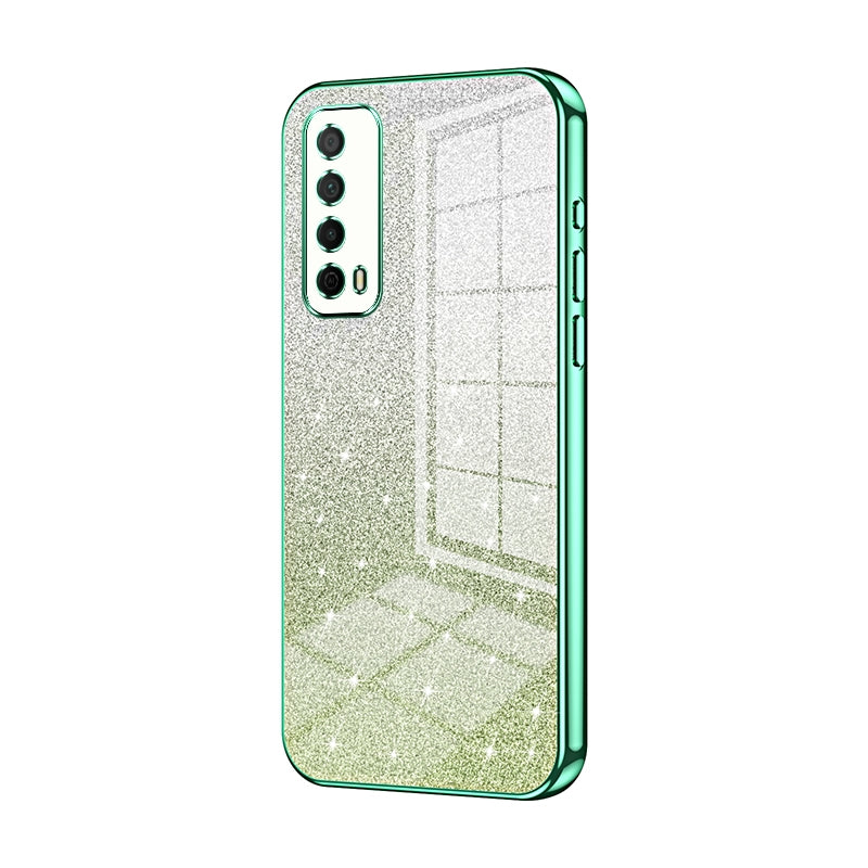 Huawei Enjoy 20 SE Glitter Powder Electroplated Gradient Phone Case – Fashionable & Luxurious with Anti-Fingerprint Coating, Shock-Absorption, and Lens Protection