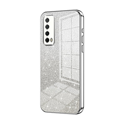 Huawei Enjoy 20 SE Glitter Powder Electroplated Gradient Phone Case – Fashionable & Luxurious with Anti-Fingerprint Coating, Shock-Absorption, and Lens Protection