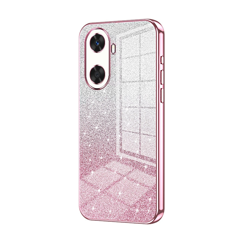 Huawei Enjoy 60 Glitter Powder Electroplated Gradient Phone Case – Fashionable & Luxurious with Anti-Fingerprint Coating, Shock-Absorption, and Lens Protection