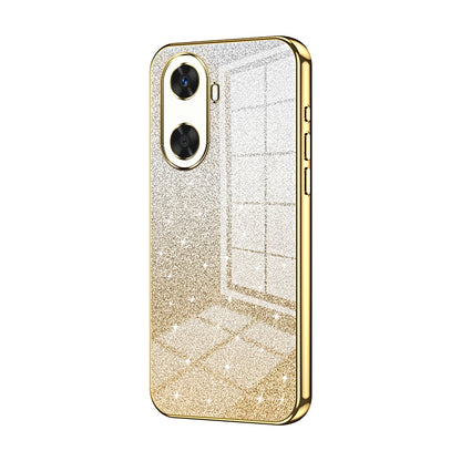 Huawei Enjoy 60 Glitter Powder Electroplated Gradient Phone Case – Fashionable & Luxurious with Anti-Fingerprint Coating, Shock-Absorption, and Lens Protection