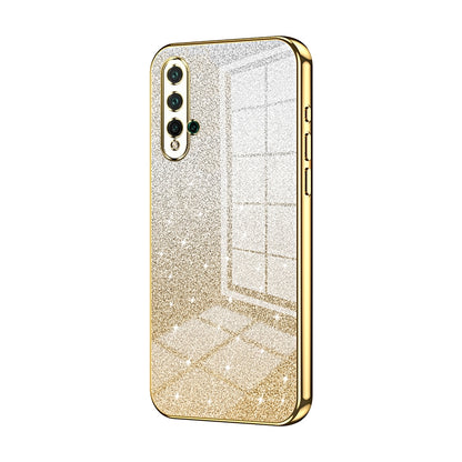 Huawei Nova 5 Glitter Powder Electroplated Gradient Phone Case – Fashionable & Luxurious with Anti-Fingerprint Coating, Shock-Absorption, and Lens Protection