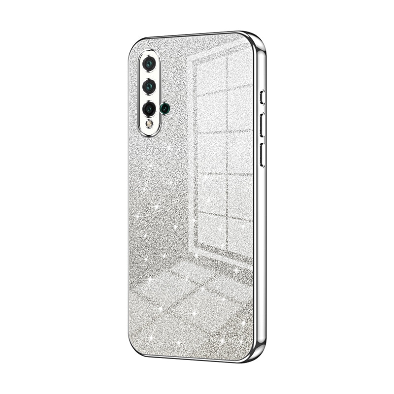 Huawei Nova 5 Glitter Powder Electroplated Gradient Phone Case – Fashionable & Luxurious with Anti-Fingerprint Coating, Shock-Absorption, and Lens Protection