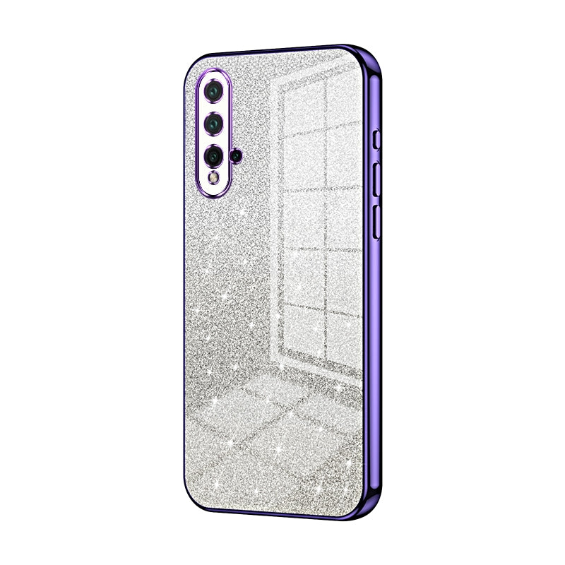 Huawei Nova 5 Pro Glitter Powder Electroplated Gradient Phone Case – Fashionable & Luxurious with Anti-Fingerprint Coating, Shock-Absorption, and Lens Protection