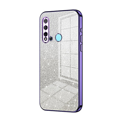 Huawei Nova 5i Glitter Powder Electroplated Gradient Phone Case – Fashionable & Luxurious with Anti-Fingerprint Coating, Shock-Absorption, and Lens Protection