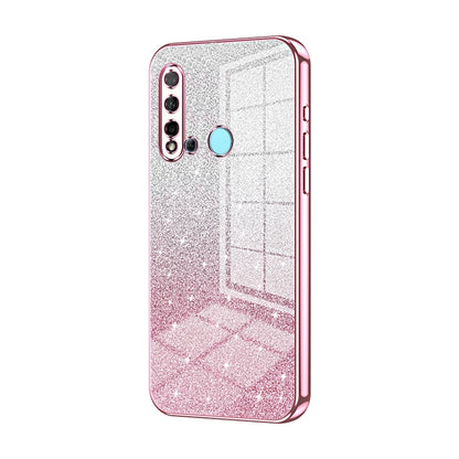 Huawei P20 lite 2019 Glitter Powder Electroplated Gradient Phone Case – Fashionable & Luxurious with Anti-Fingerprint Coating, Shock-Absorption, and Lens Protection