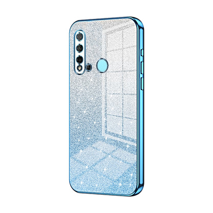 Huawei Nova 5i Glitter Powder Electroplated Gradient Phone Case – Fashionable & Luxurious with Anti-Fingerprint Coating, Shock-Absorption, and Lens Protection
