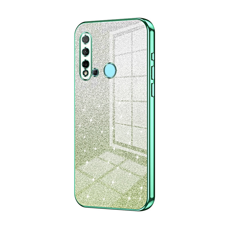 Huawei Nova 5i Glitter Powder Electroplated Gradient Phone Case – Fashionable & Luxurious with Anti-Fingerprint Coating, Shock-Absorption, and Lens Protection