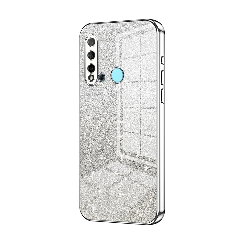 Huawei Nova 5i Glitter Powder Electroplated Gradient Phone Case – Fashionable & Luxurious with Anti-Fingerprint Coating, Shock-Absorption, and Lens Protection