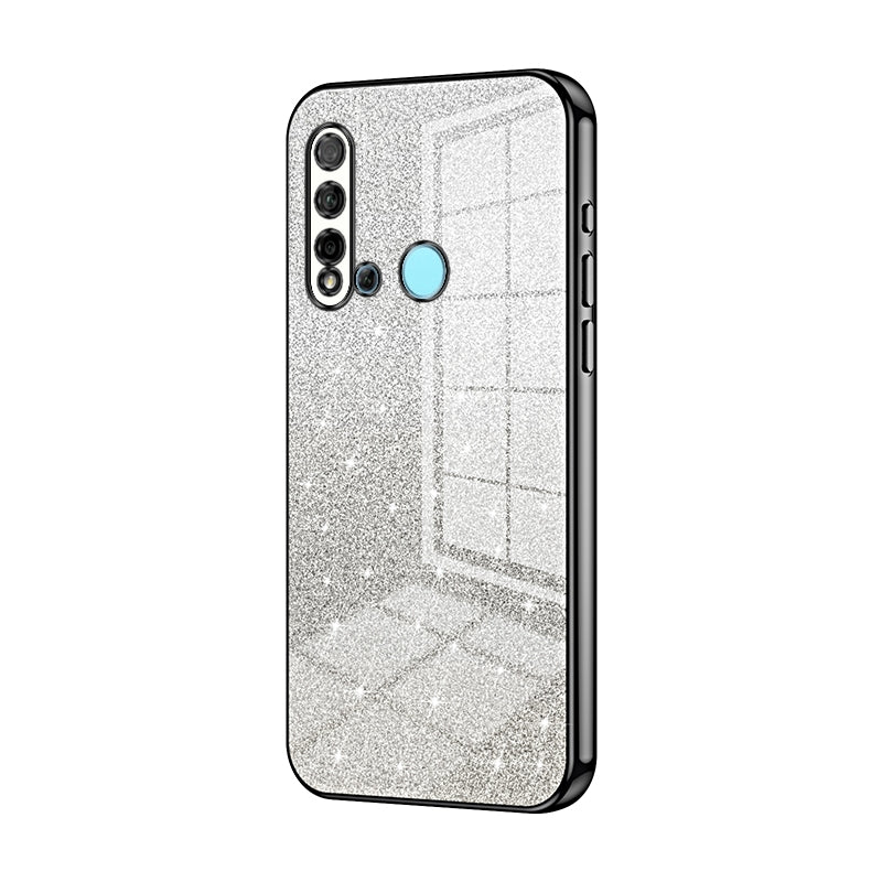 Huawei Nova 5i Glitter Powder Electroplated Gradient Phone Case – Fashionable & Luxurious with Anti-Fingerprint Coating, Shock-Absorption, and Lens Protection