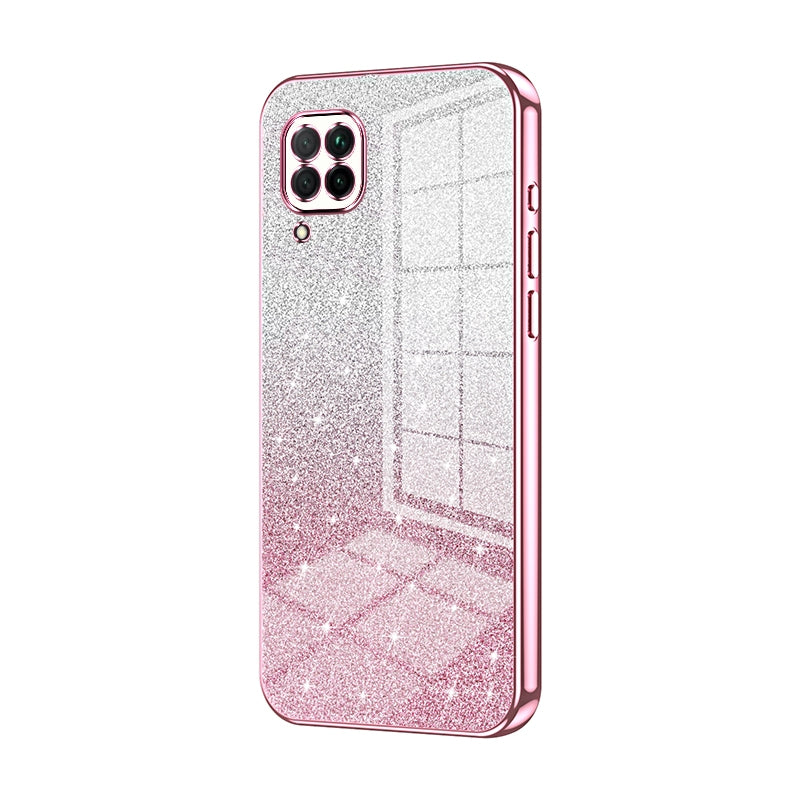Huawei P40 lite 4G Glitter Powder Electroplated Gradient Phone Case – Fashionable & Luxurious with Anti-Fingerprint Coating, Shock-Absorption, and Lens Protection