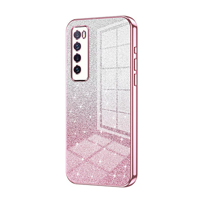 Huawei Nova 7 Glitter Powder Electroplated Gradient Phone Case – Fashionable & Luxurious with Anti-Fingerprint Coating, Shock-Absorption, and Lens Protection