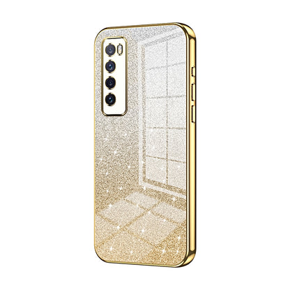 Huawei Nova 7 Glitter Powder Electroplated Gradient Phone Case – Fashionable & Luxurious with Anti-Fingerprint Coating, Shock-Absorption, and Lens Protection