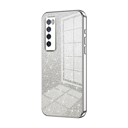 Huawei Nova 7 Glitter Powder Electroplated Gradient Phone Case – Fashionable & Luxurious with Anti-Fingerprint Coating, Shock-Absorption, and Lens Protection
