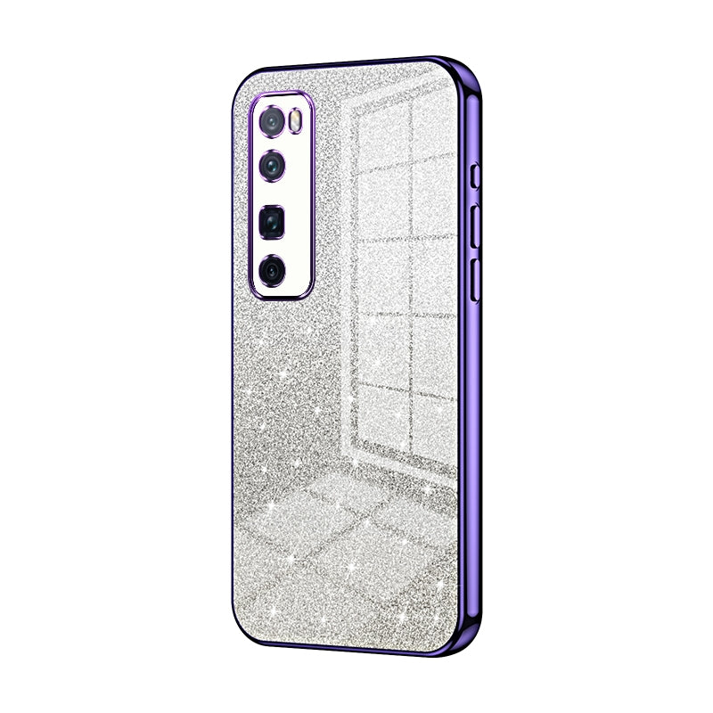 Huawei Nova 7 Pro Glitter Powder Electroplated Gradient Phone Case – Fashionable & Luxurious with Anti-Fingerprint Coating, Shock-Absorption, and Lens Protection