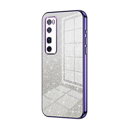 Huawei Nova 7 Pro Glitter Powder Electroplated Gradient Phone Case – Fashionable & Luxurious with Anti-Fingerprint Coating, Shock-Absorption, and Lens Protection