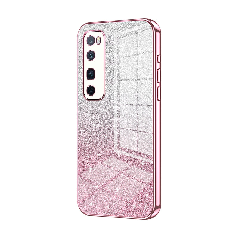 Huawei Nova 7 Pro Glitter Powder Electroplated Gradient Phone Case – Fashionable & Luxurious with Anti-Fingerprint Coating, Shock-Absorption, and Lens Protection
