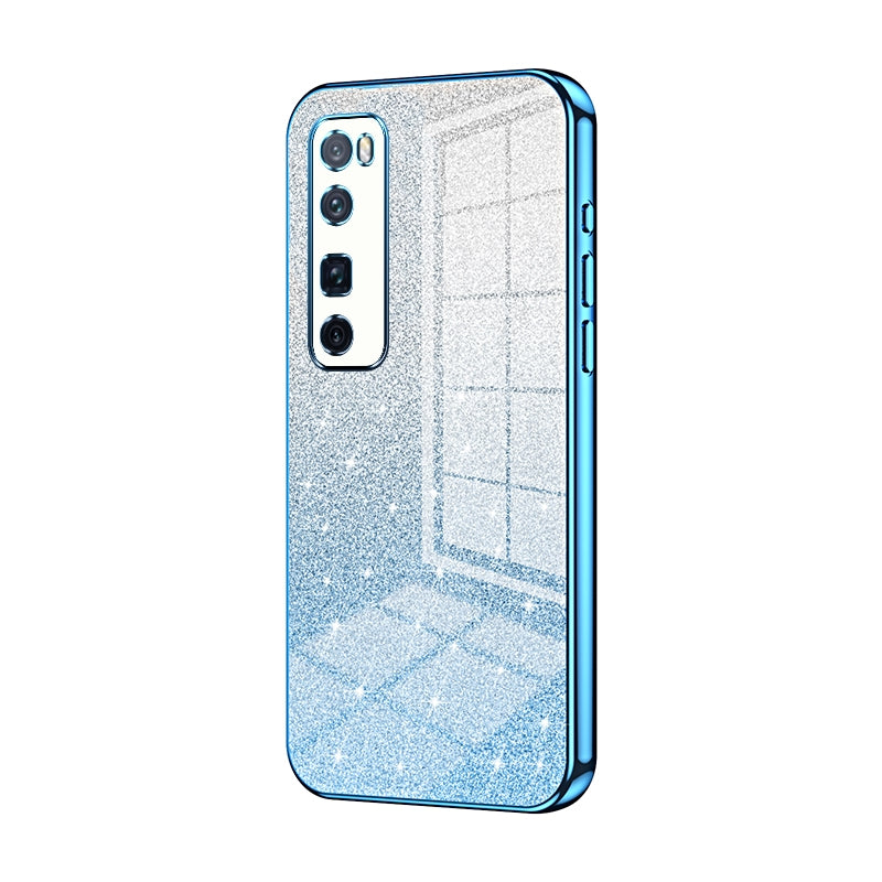 Huawei Nova 7 Pro Glitter Powder Electroplated Gradient Phone Case – Fashionable & Luxurious with Anti-Fingerprint Coating, Shock-Absorption, and Lens Protection