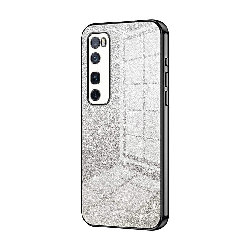 Huawei Nova 7 Pro Glitter Powder Electroplated Gradient Phone Case – Fashionable & Luxurious with Anti-Fingerprint Coating, Shock-Absorption, and Lens Protection