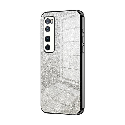 Huawei Nova 7 Pro Glitter Powder Electroplated Gradient Phone Case – Fashionable & Luxurious with Anti-Fingerprint Coating, Shock-Absorption, and Lens Protection