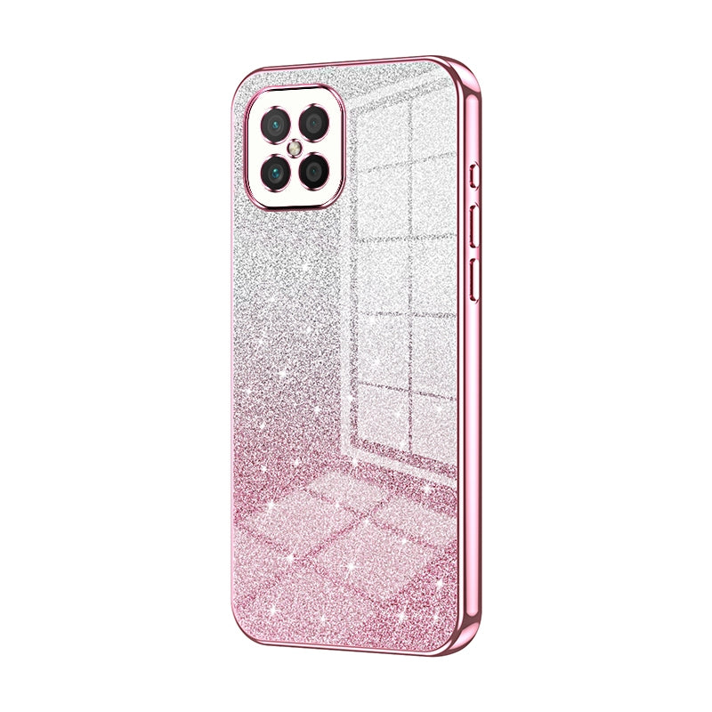 Huawei Nova 8 SE Glitter Powder Electroplated Gradient Phone Case – Fashionable & Luxurious with Anti-Fingerprint Coating, Shock-Absorption, and Lens Protection