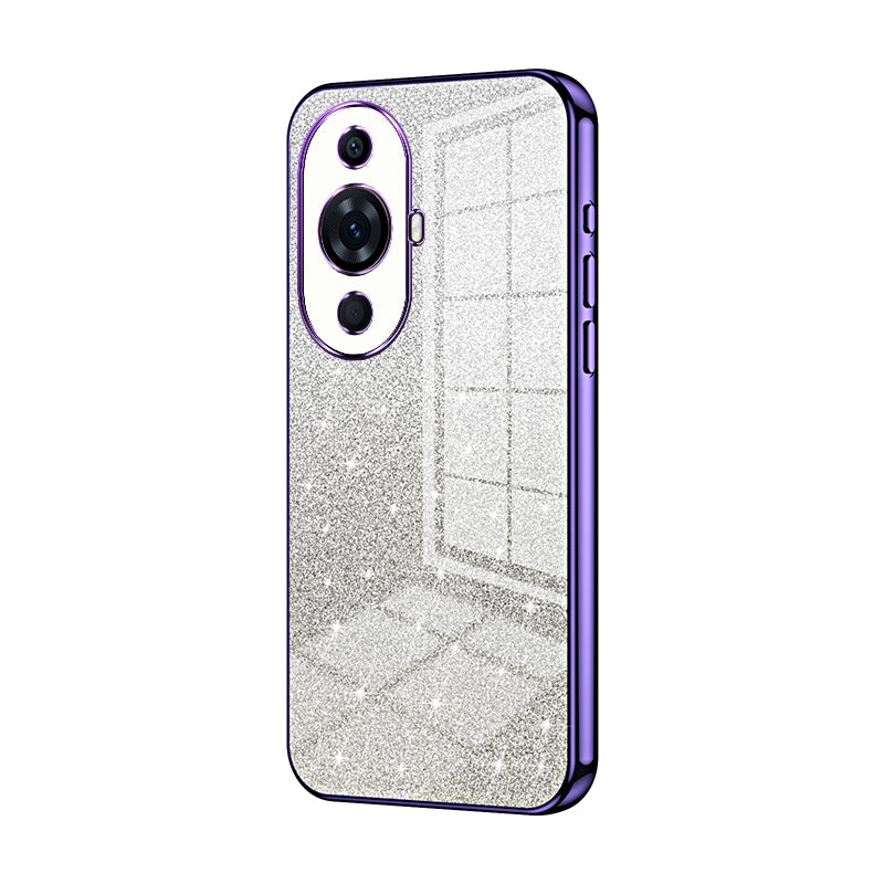 Huawei Nova 11 Ultra Glitter Powder Electroplated Gradient Phone Case – Fashionable & Luxurious with Anti-Fingerprint Coating, Shock-Absorption, and Lens Protection