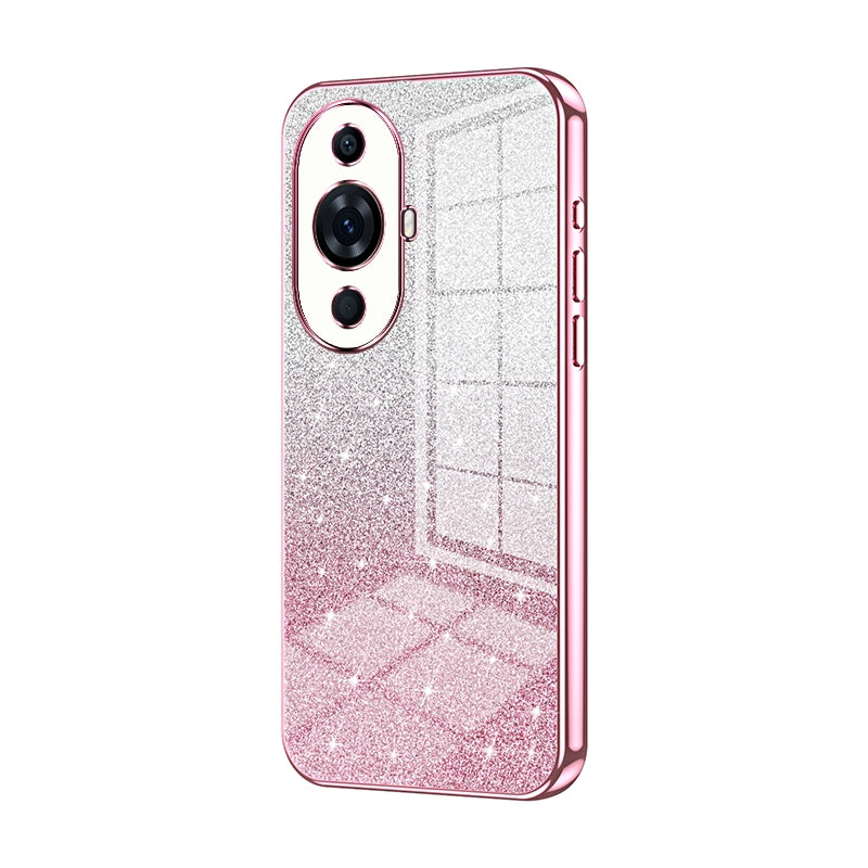Huawei Nova 11 Pro Glitter Powder Electroplated Gradient Phone Case – Fashionable & Luxurious with Anti-Fingerprint Coating, Shock-Absorption, and Lens Protection