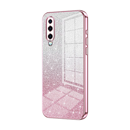 Huawei P30 Glitter Powder Electroplated Gradient Phone Case – Fashionable & Luxurious with Anti-Fingerprint Coating, Shock-Absorption, and Lens Protection