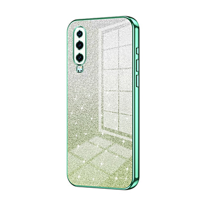 Huawei P30 Glitter Powder Electroplated Gradient Phone Case – Fashionable & Luxurious with Anti-Fingerprint Coating, Shock-Absorption, and Lens Protection