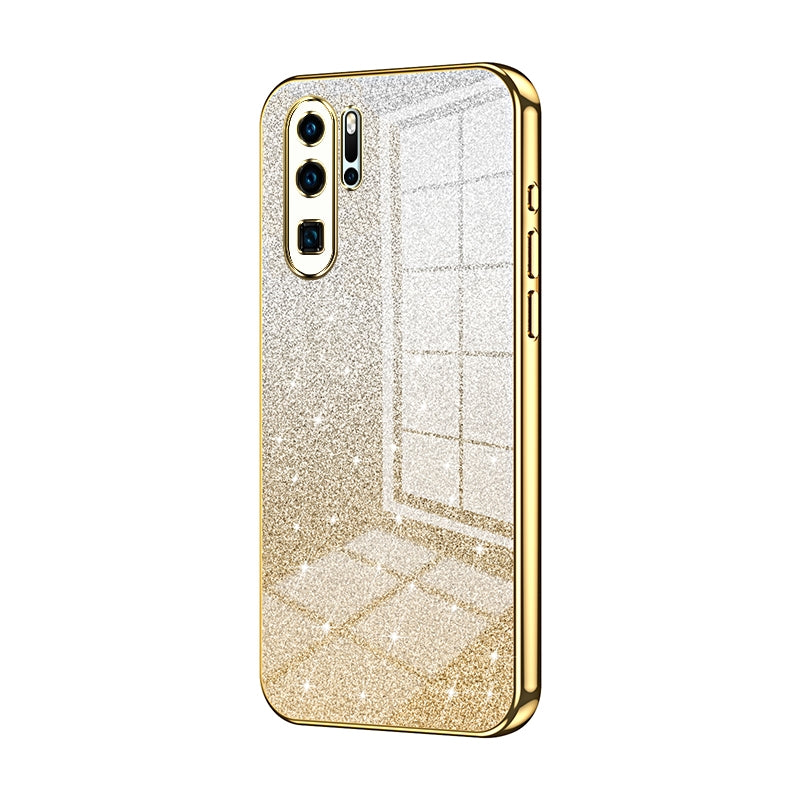 Huawei P30 Pro Glitter Powder Electroplated Gradient Phone Case – Fashionable & Luxurious with Anti-Fingerprint Coating, Shock-Absorption, and Lens Protection