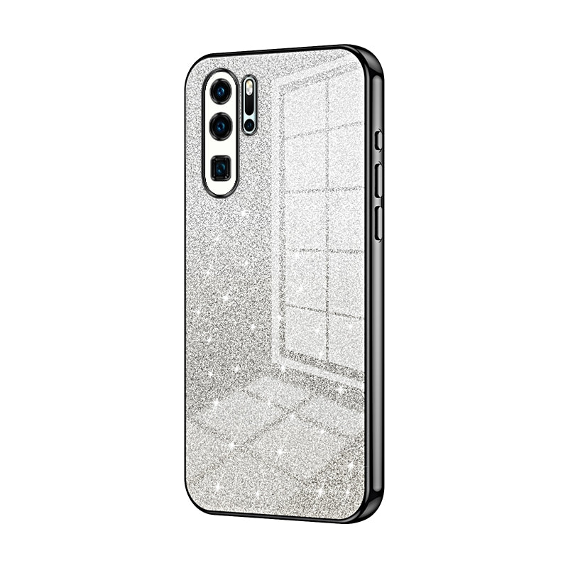 Huawei P30 Pro Glitter Powder Electroplated Gradient Phone Case – Fashionable & Luxurious with Anti-Fingerprint Coating, Shock-Absorption, and Lens Protection