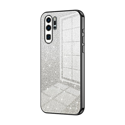 Huawei P30 Pro Glitter Powder Electroplated Gradient Phone Case – Fashionable & Luxurious with Anti-Fingerprint Coating, Shock-Absorption, and Lens Protection