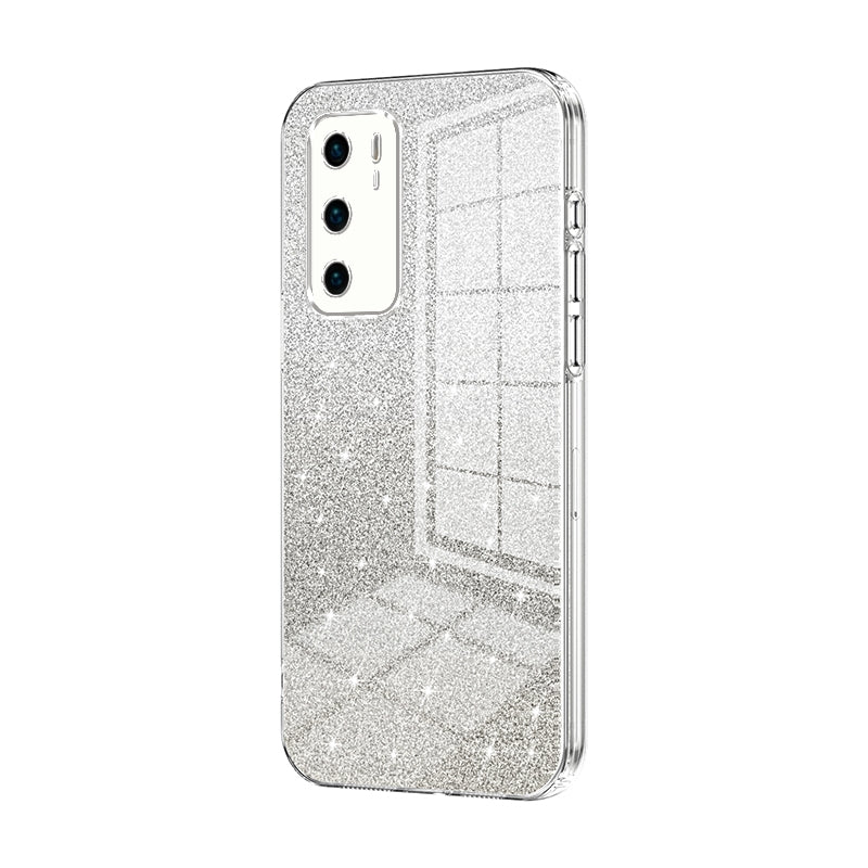 Huawei P40 Glitter Powder Electroplated Gradient Phone Case – Fashionable & Luxurious with Anti-Fingerprint Coating, Shock-Absorption, and Lens Protection