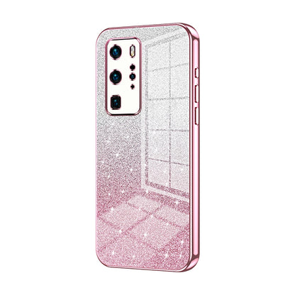 Huawei P40 Pro Glitter Powder Electroplated Gradient Phone Case – Fashionable & Luxurious with Anti-Fingerprint Coating, Shock-Absorption, and Lens Protection