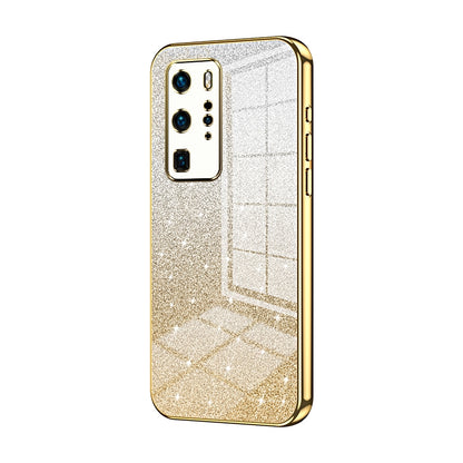 Huawei P40 Pro Glitter Powder Electroplated Gradient Phone Case – Fashionable & Luxurious with Anti-Fingerprint Coating, Shock-Absorption, and Lens Protection