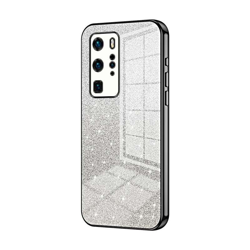 Huawei P40 Pro Glitter Powder Electroplated Gradient Phone Case – Fashionable & Luxurious with Anti-Fingerprint Coating, Shock-Absorption, and Lens Protection