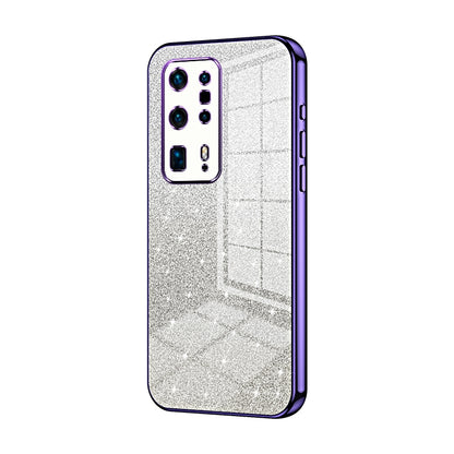 Huawei P40 Pro+ Glitter Powder Electroplated Gradient Phone Case – Fashionable & Luxurious with Anti-Fingerprint Coating, Shock-Absorption, and Lens Protection