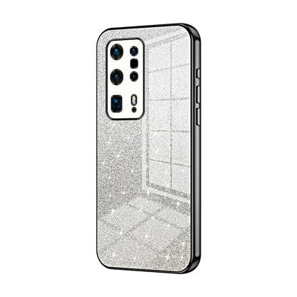 Huawei P40 Pro+ Glitter Powder Electroplated Gradient Phone Case – Fashionable & Luxurious with Anti-Fingerprint Coating, Shock-Absorption, and Lens Protection