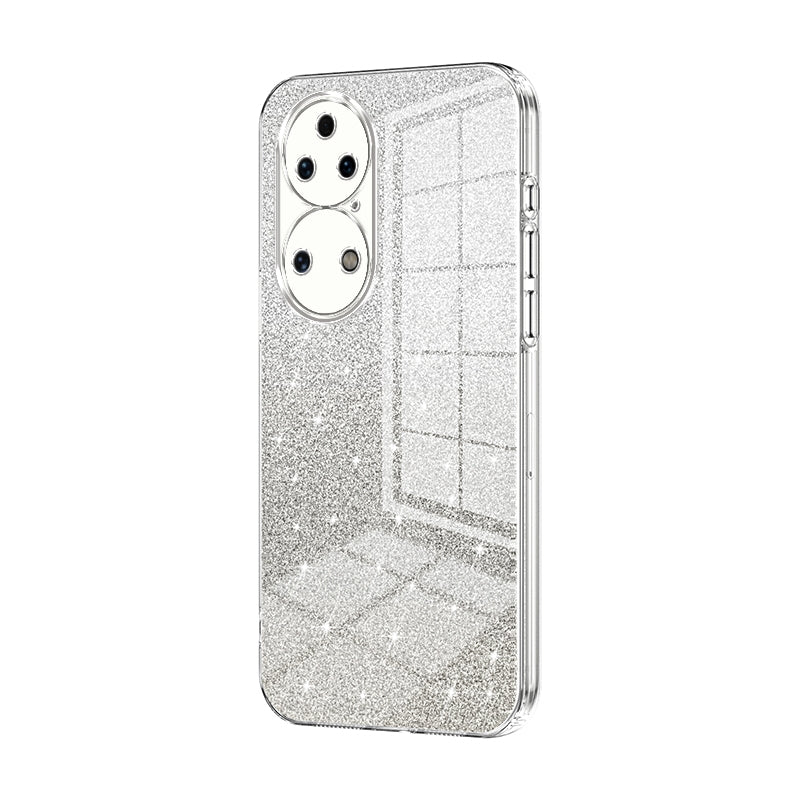 Huawei P50 Glitter Powder Electroplated Gradient Phone Case – Fashionable & Luxurious with Anti-Fingerprint Coating, Shock-Absorption, and Lens Protection