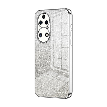 Huawei P50 Glitter Powder Electroplated Gradient Phone Case – Fashionable & Luxurious with Anti-Fingerprint Coating, Shock-Absorption, and Lens Protection
