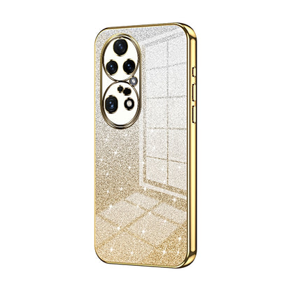 Huawei P50 Pro Glitter Powder Electroplated Gradient Phone Case – Fashionable & Luxurious with Anti-Fingerprint Coating, Shock-Absorption, and Lens Protection