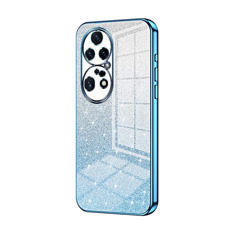 Huawei P50 Pro Glitter Powder Electroplated Gradient Phone Case – Fashionable & Luxurious with Anti-Fingerprint Coating, Shock-Absorption, and Lens Protection