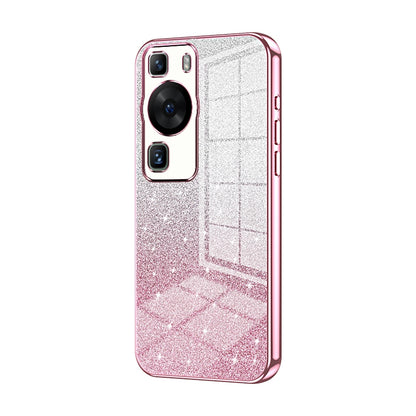 Huawei P60 Glitter Powder Electroplated Gradient Phone Case – Fashionable & Luxurious with Anti-Fingerprint Coating, Shock-Absorption, and Lens Protection
