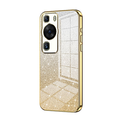 Huawei P60 Pro Glitter Powder Electroplated Gradient Phone Case – Fashionable & Luxurious with Anti-Fingerprint Coating, Shock-Absorption, and Lens Protection