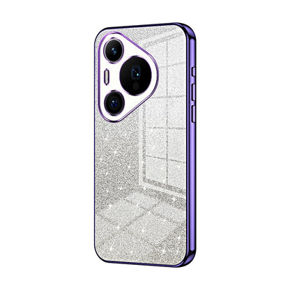 Huawei Pura 70 Pro Glitter Powder Electroplated Gradient Phone Case – Fashionable & Luxurious with Anti-Fingerprint Coating, Shock-Absorption, and Lens Protection
