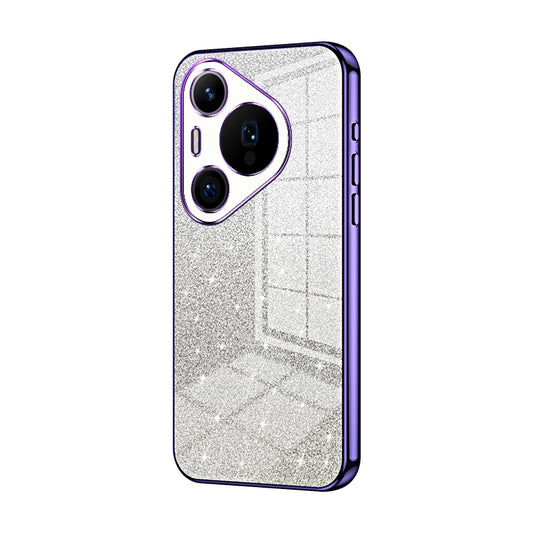 Huawei Pura 70 Pro Glitter Powder Electroplated Gradient Phone Case – Fashionable & Luxurious with Anti-Fingerprint Coating, Shock-Absorption, and Lens Protection