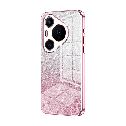Huawei Pura 70 Pro Glitter Powder Electroplated Gradient Phone Case – Fashionable & Luxurious with Anti-Fingerprint Coating, Shock-Absorption, and Lens Protection