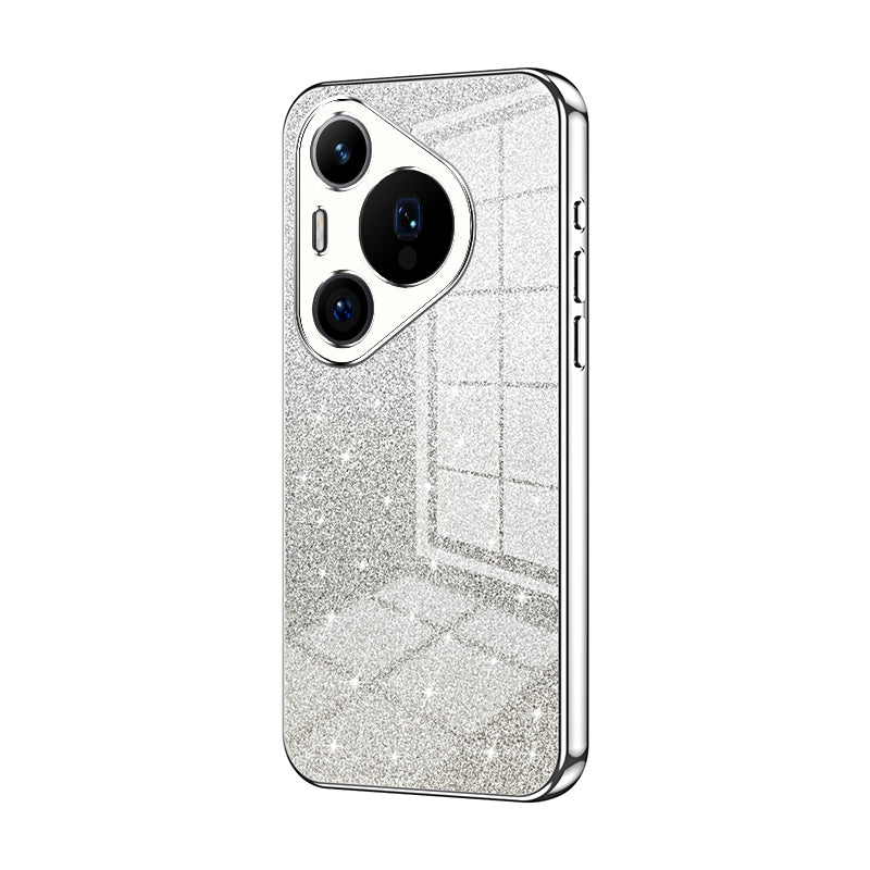 Huawei Pura 70 Pro Glitter Powder Electroplated Gradient Phone Case – Fashionable & Luxurious with Anti-Fingerprint Coating, Shock-Absorption, and Lens Protection