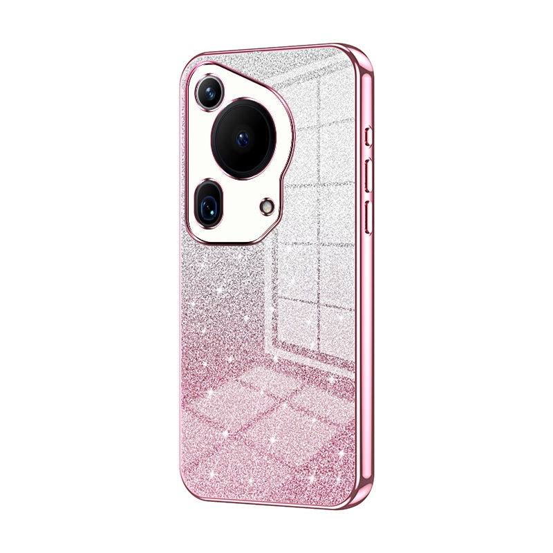 Huawei Pura 70 Ultra Glitter Powder Electroplated Gradient Phone Case – Fashionable & Luxurious with Anti-Fingerprint Coating, Shock-Absorption, and Lens Protection